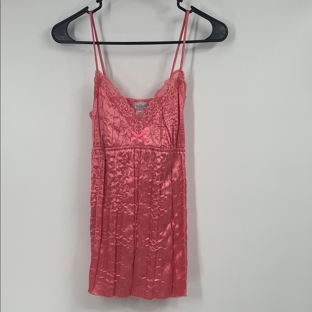 Vintage Poetry Clothing Pink Textured Lace Tank Top Size Medium
